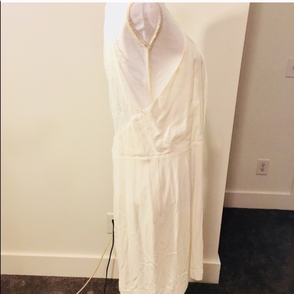 Kensie NWT Off White Detailed Open Lace Back Dress - Picture 8 of 8
